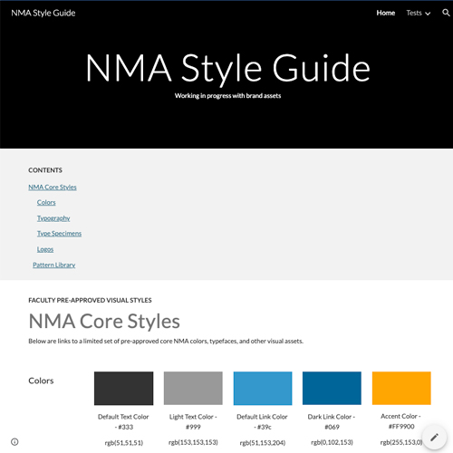 NMA Style Guide Google Site v2